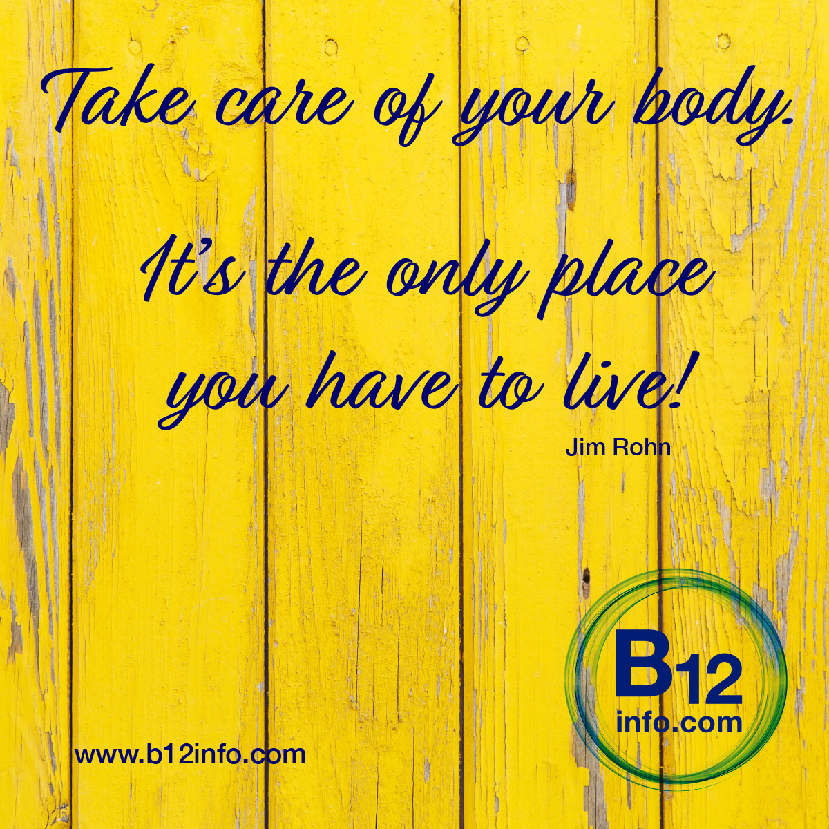Take care of your body, it’s the only place you have to live…